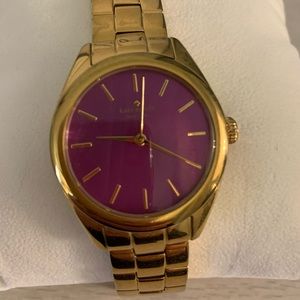 Gold Kate Spade Watch with Purple Face